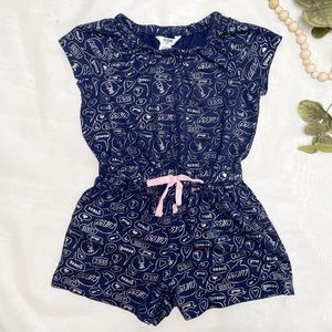 Guess Logo Romper- Navy- Girls Sz.6x